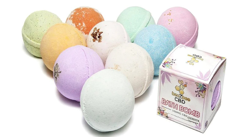 Image of BeeZBee CBD Bath Bombs in various colors