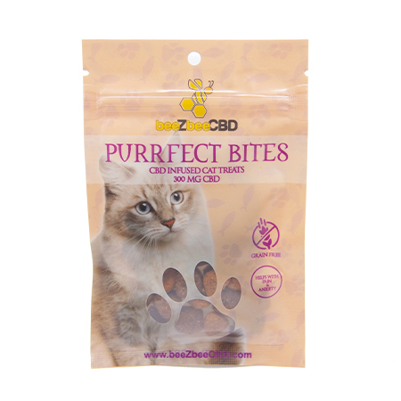 Image of BeeZBee CBD Purrfect Bites in white background