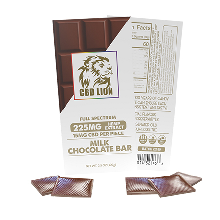 Image of CBD Lion's CBD Chocolate in white background