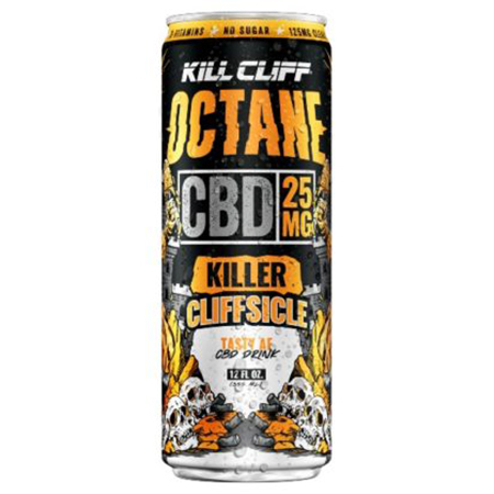 Image of Kill Cliff Octane CBD Drink in white back ground